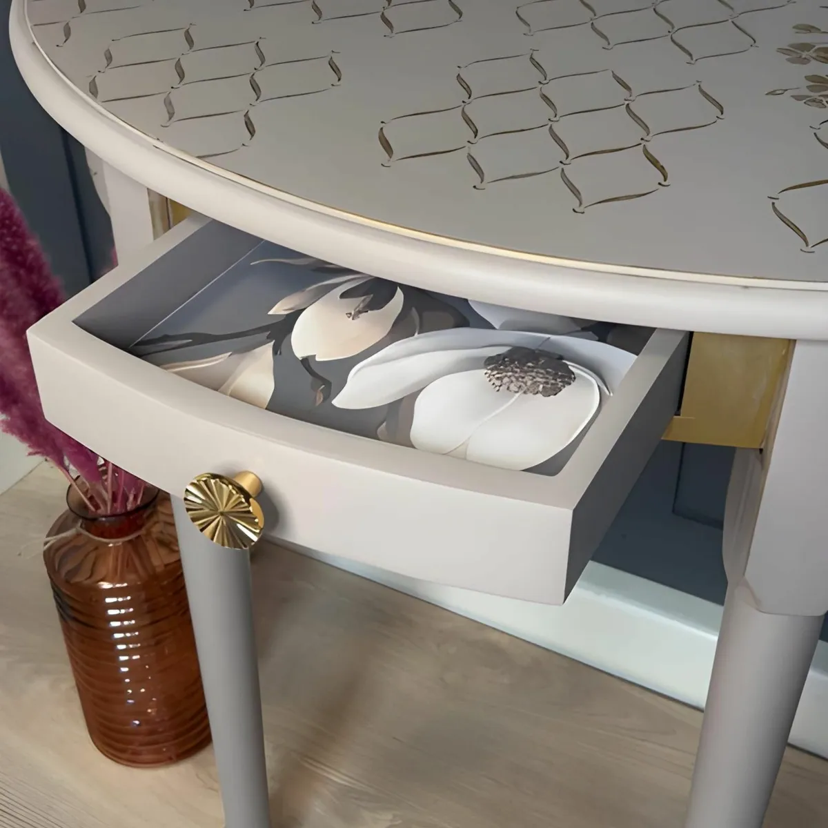 Versailles Elegant Half-Moon Console Table - Image 2