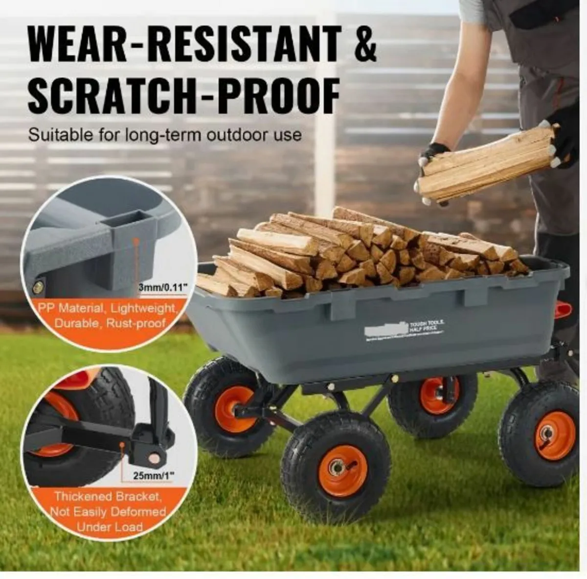 Poly Garden Dump Cart Heavy-duty - Image 3