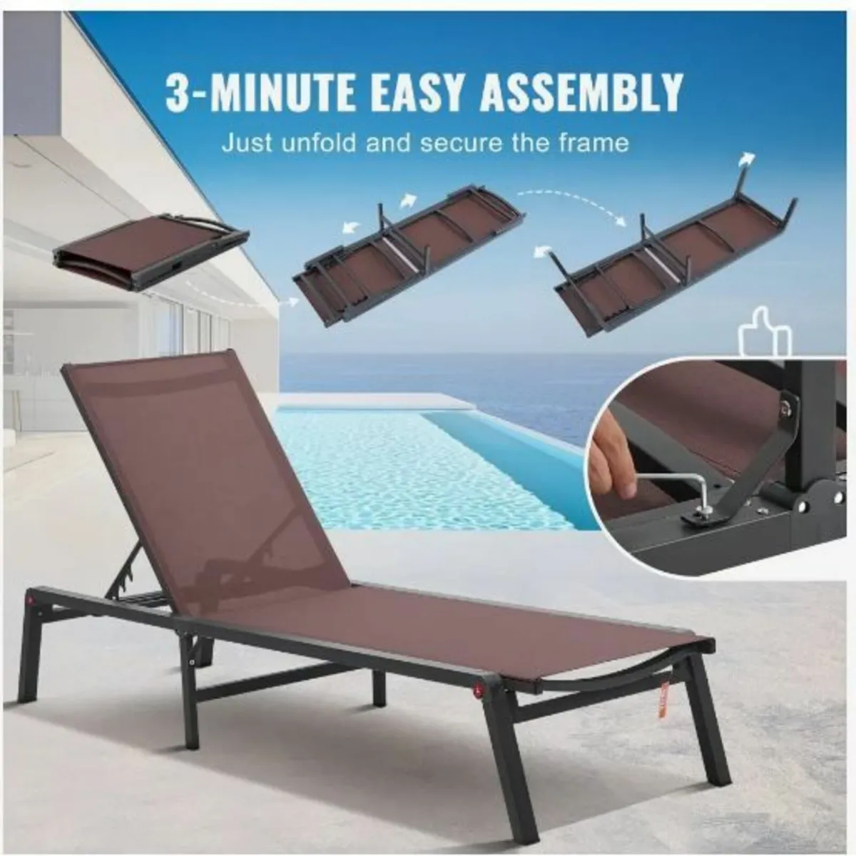 Chaise Lounge Chair Outdoor - Image 2