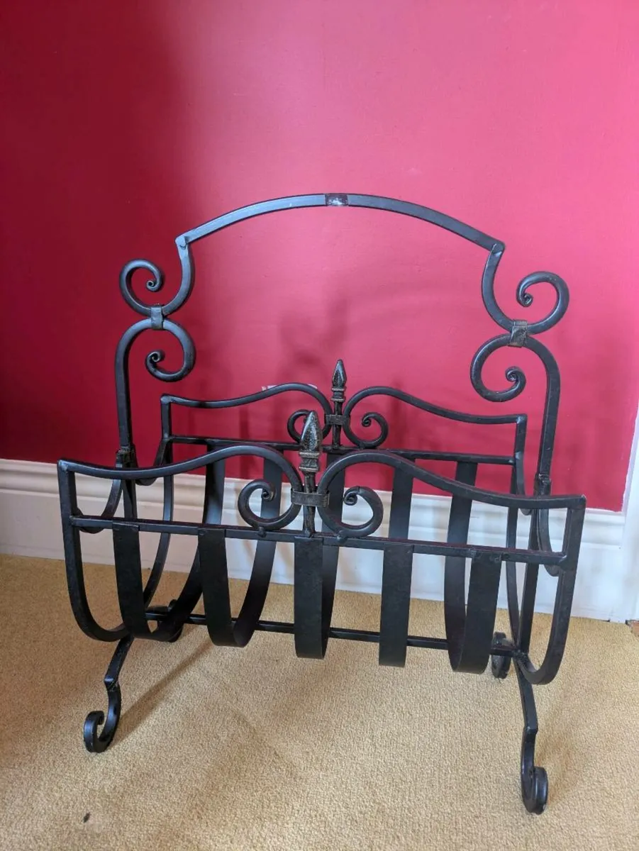 Wrought Iron Magazine Rack - Image 1
