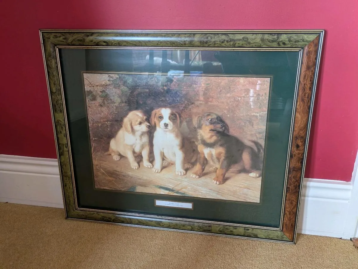 Puppy Love Print in Frame - Image 1