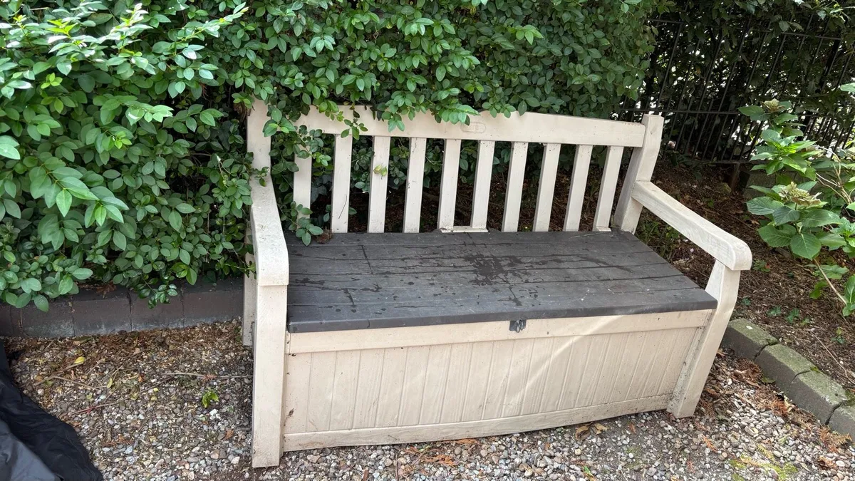 Storage bench chair garden