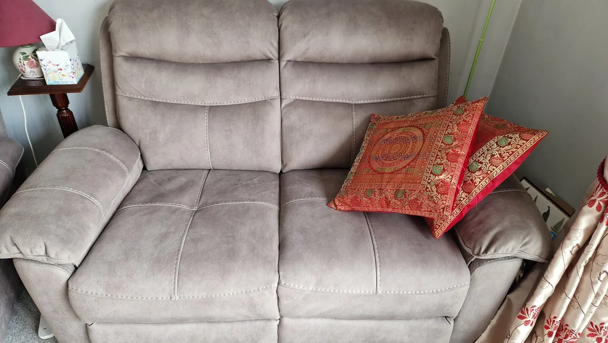 2 seater sofa plus reclining armchair - Image 2