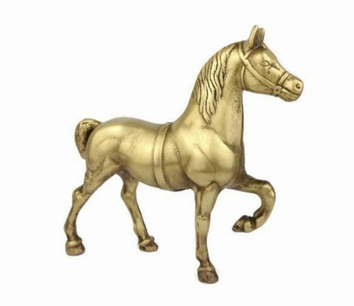 Pair of Antique Brass Horse Sculptures – 1930s - Image 2