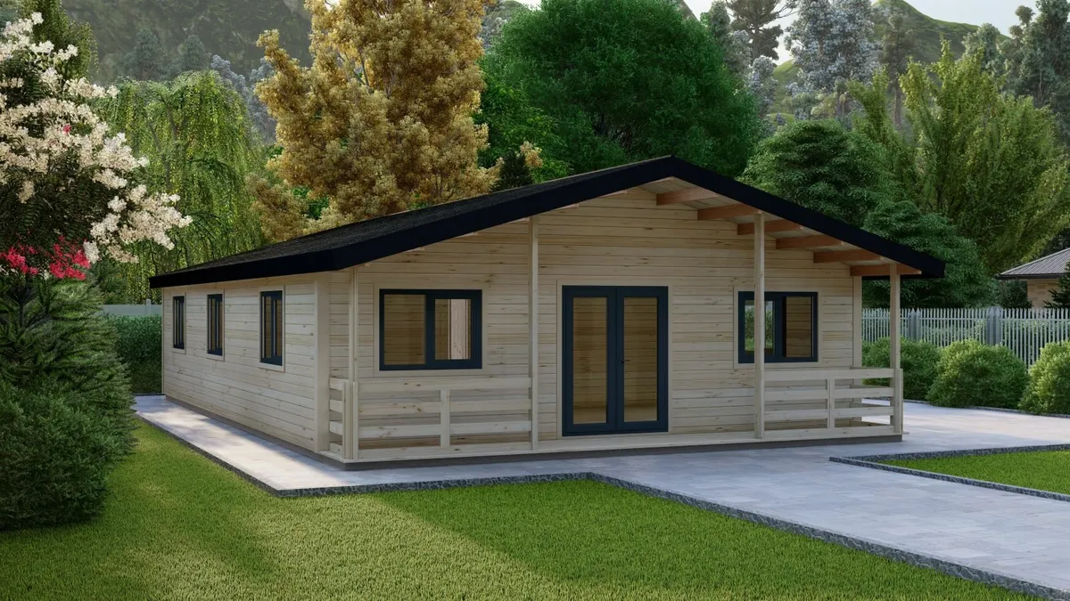ECOHOME Log Cabins 4 Bed B 8m x 13.5m Modular - Image 2
