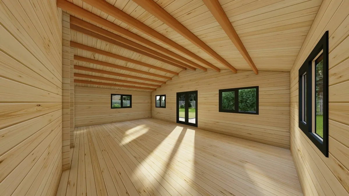 ECOHOME Log Cabins 4 Bed B 8m x 13.5m Modular - Image 3