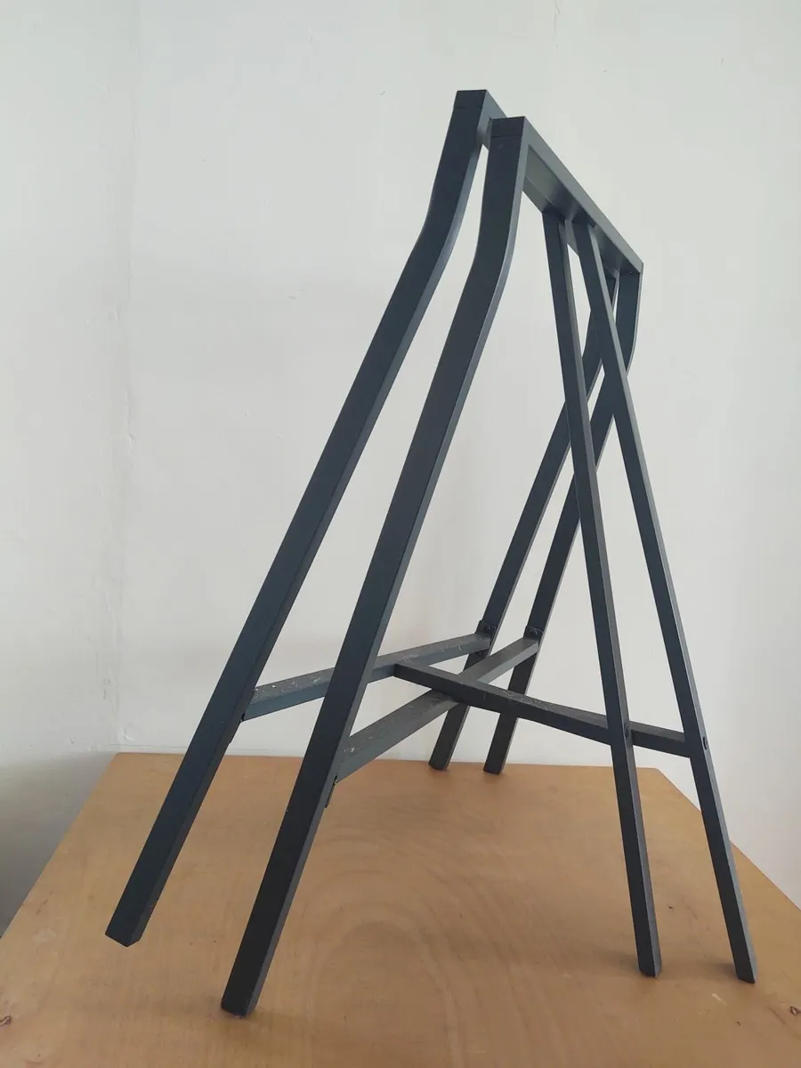 A SET OF VINTAGE IKEA LERERG TRESTLE DESK LEGS - Image 4