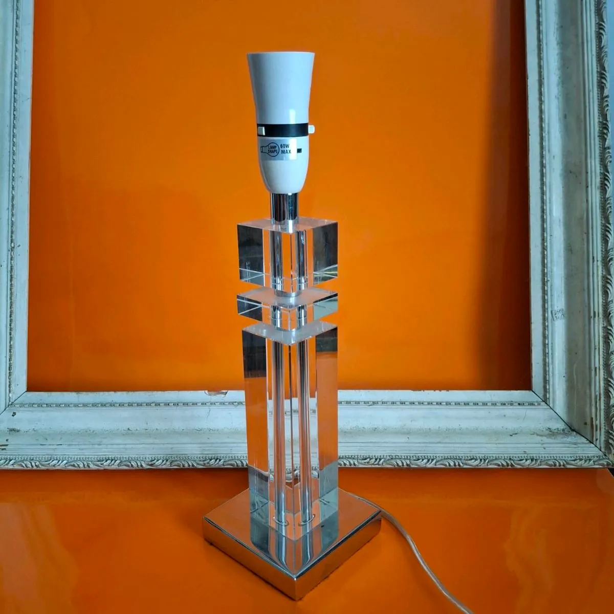Glass & Chrome Table Lamp - Image 1