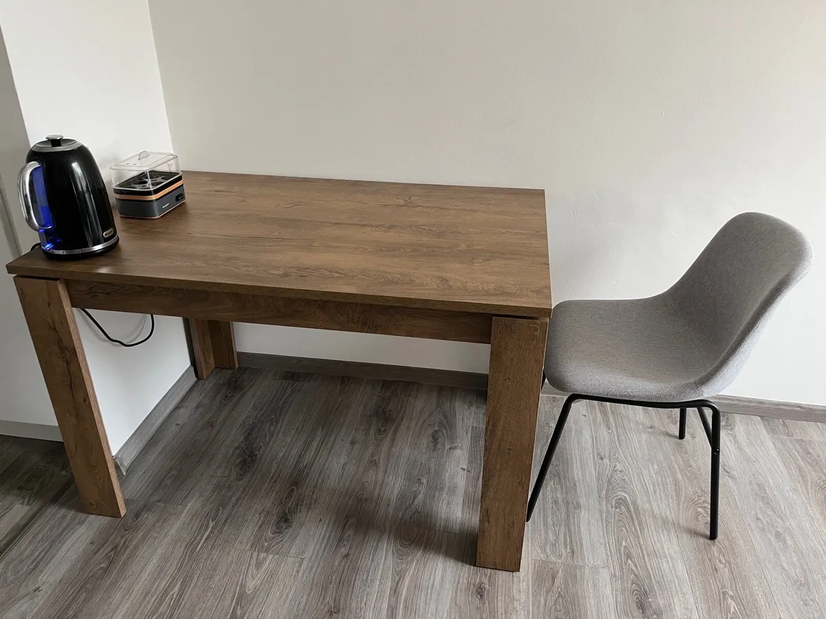 JYSK dining table and 2 chairs - Image 1
