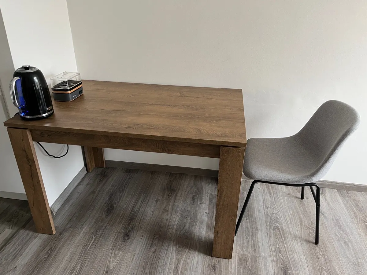 JYSK dining table and 2 chairs - Image 2
