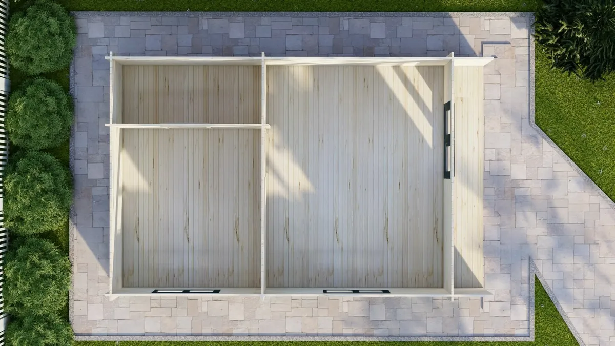 New 2025 Modular 1 Bedroom Log Cabin 7.7m x 5m - Image 3