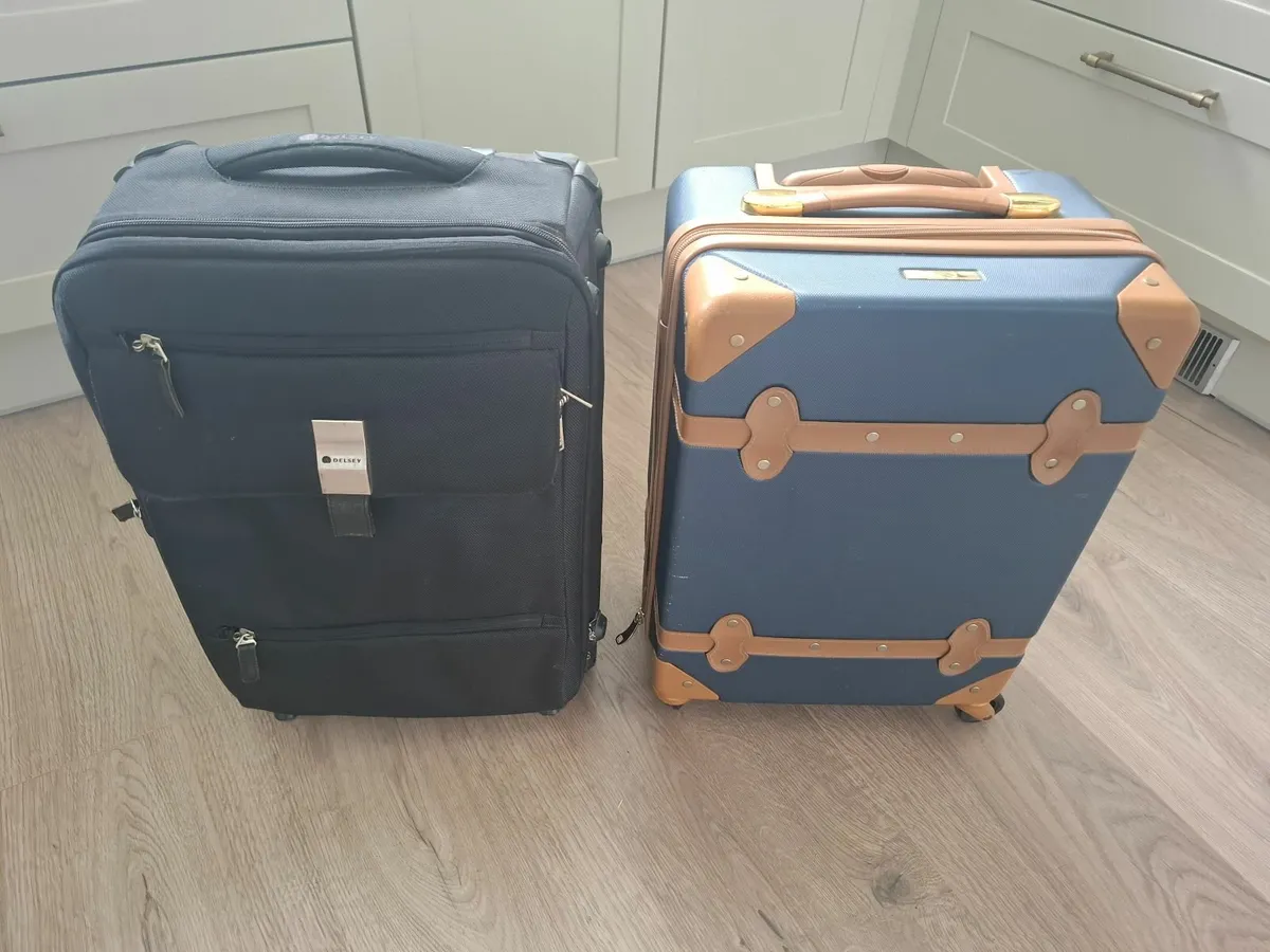 2 x Suitcases (Delsey & Vintage) - Image 1