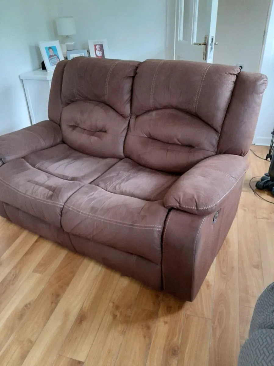 Two, two seater reclining sofas - Image 2