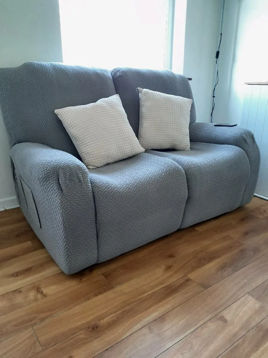 Two, two seater reclining sofas - Image 4