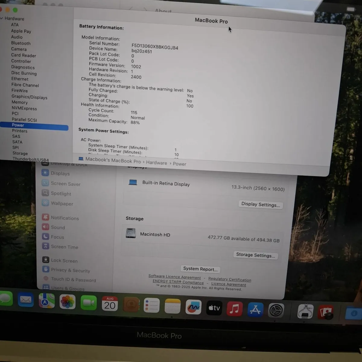 Apple MacBook Pro 13" 2020 M1 16GB RAM - Image 3