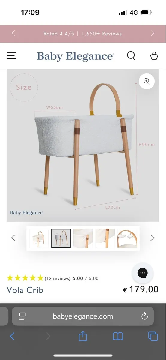 Moses Basket Baby Elegance Vola Crib - Image 1