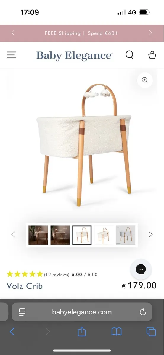 Moses Basket Baby Elegance Vola Crib - Image 2