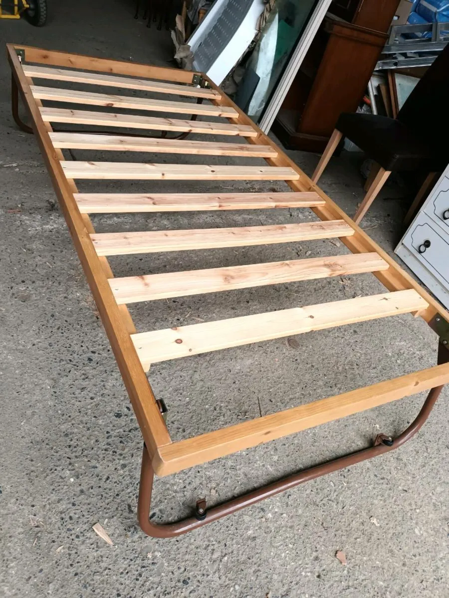 Pine Single Folding Bed Base - Image 1