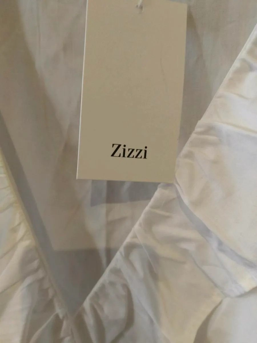 Ladies pure white Zizzi wrapover shirt. New with t - Image 3