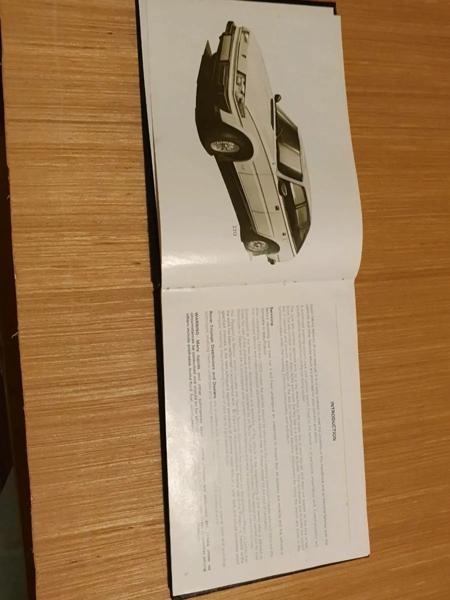 ROVER V8 S  origional handbook - Image 2