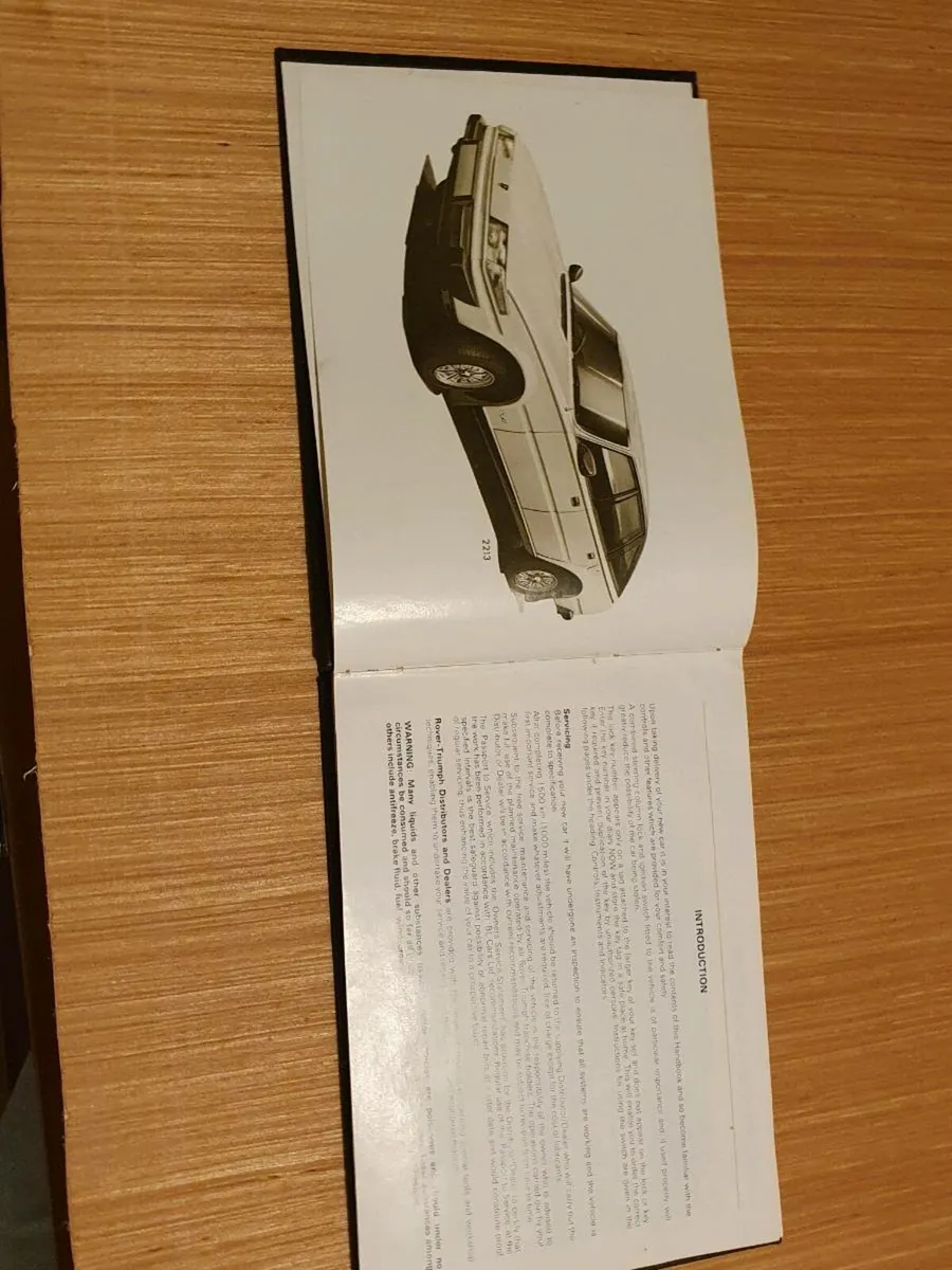 ROVER V8 S  origional handbook - Image 3