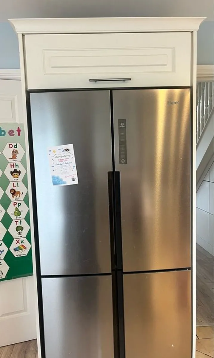 Large unit for a double fridge in cream shaker style - Image 4