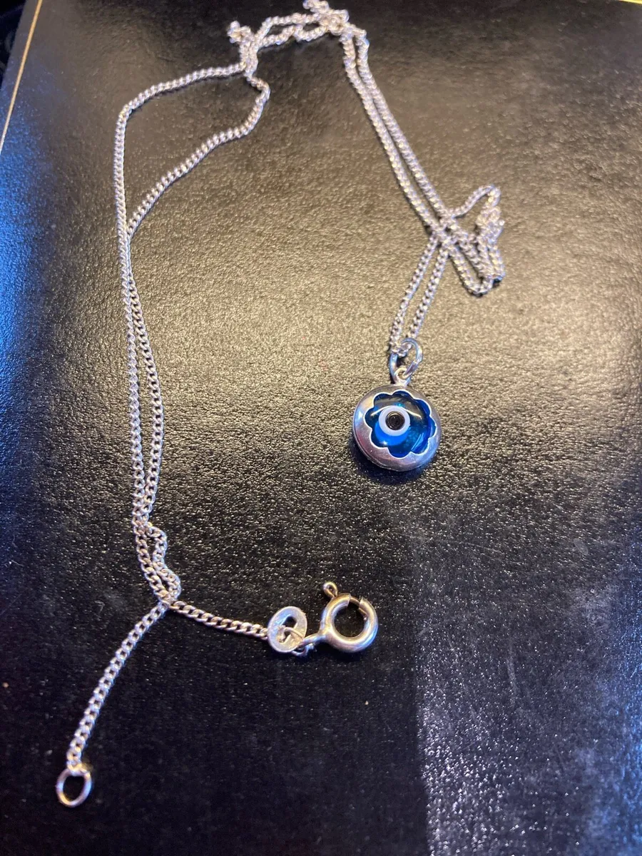 Sterling silver chain & Turkish Blue eye - Image 3