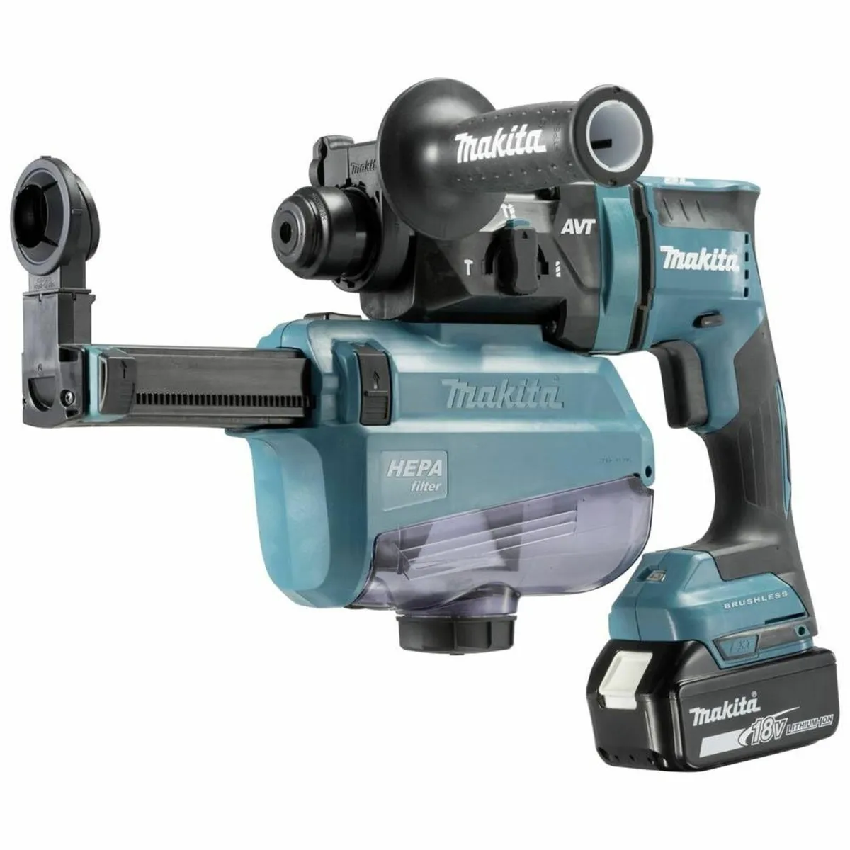 18V Makita SDS Drill + Dust Extractor kit - Image 4