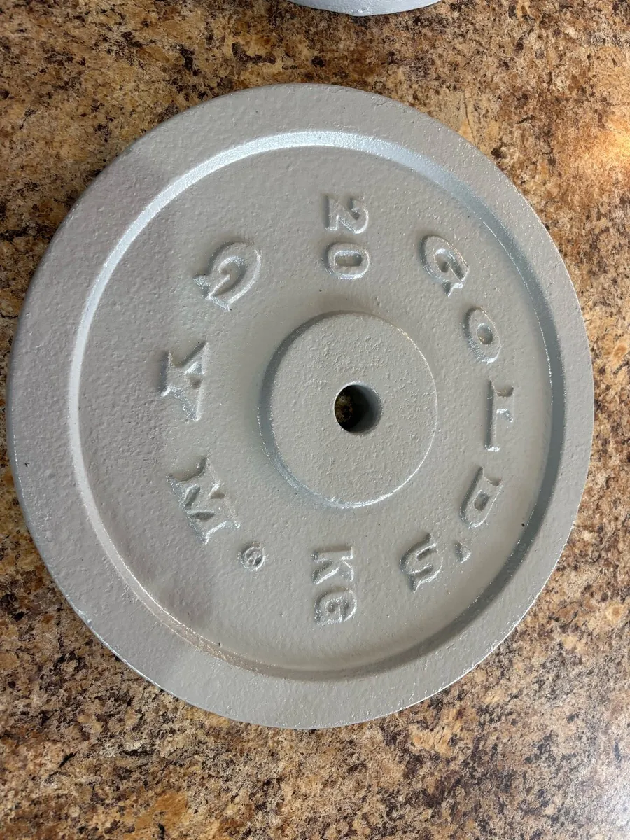 METAL WEIGHT PLATES STANDARD 1 INCH!! 2 X 20KG - Image 3