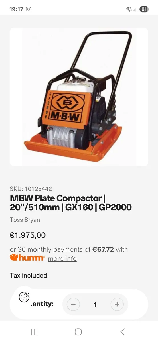 Wacker plate. - Image 4