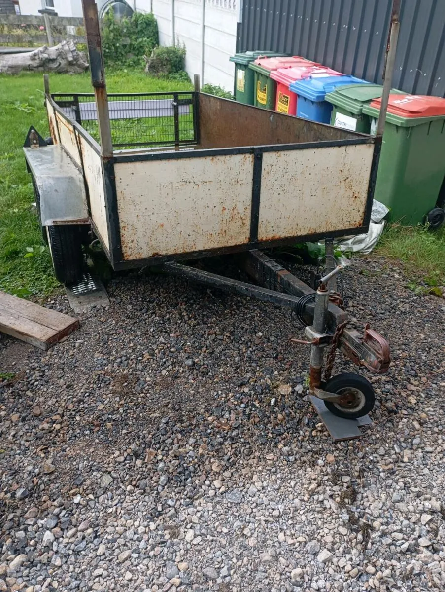 8x4ft Double axle steel trailer - Image 1
