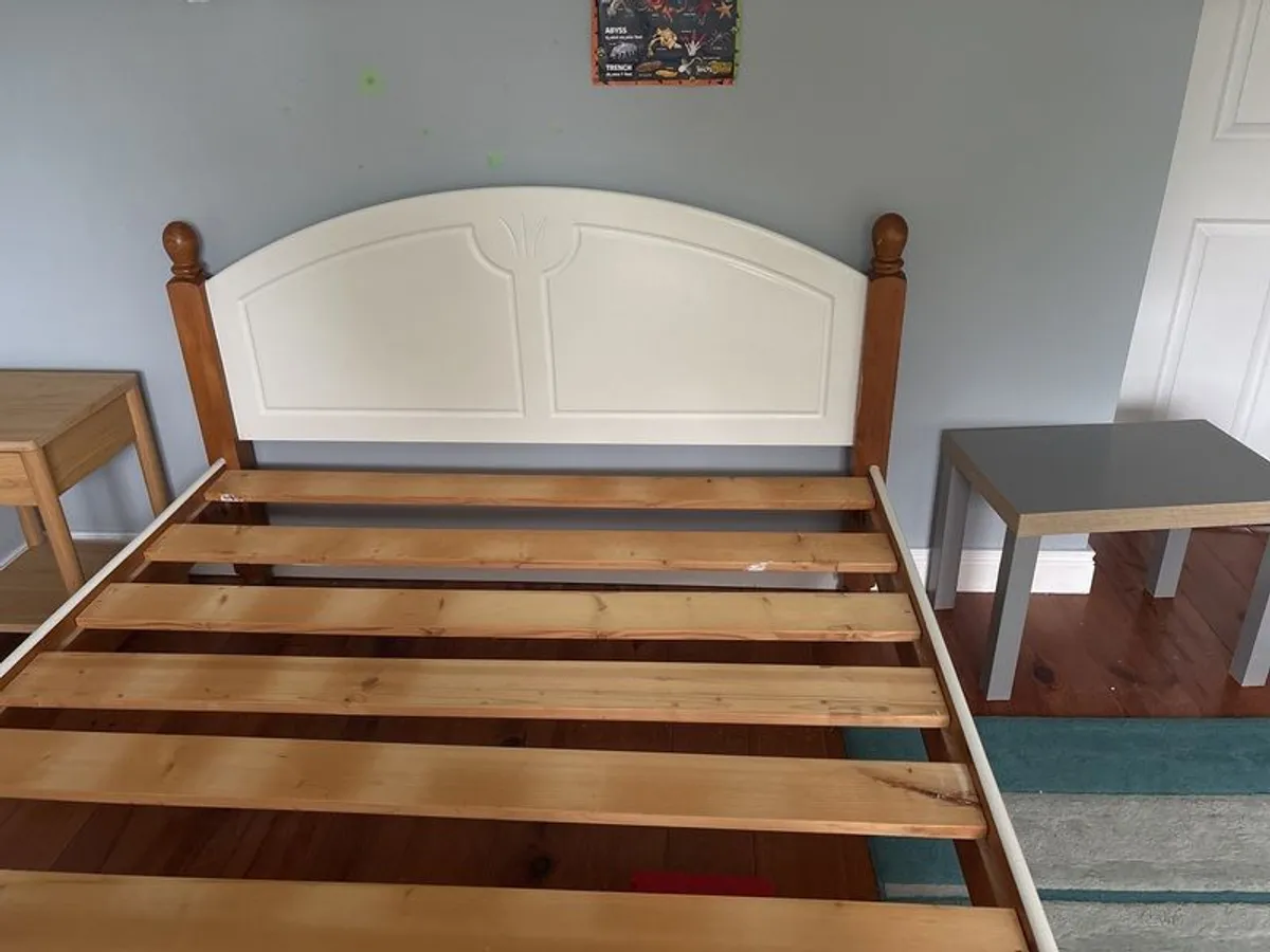 solid oak king size bed - Image 4