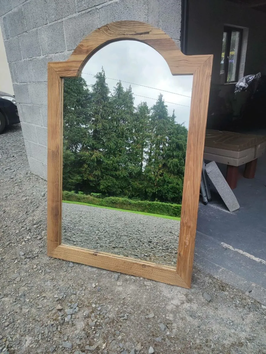 1.5M(H) x 1M(W) Oak Framed Mirror - Image 1