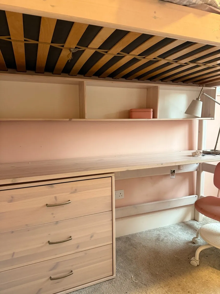 Flexa high sleeper desk and drawer set - Image 2