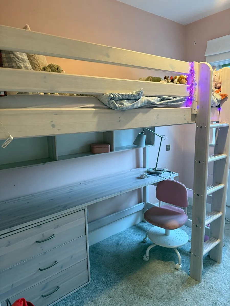 Flexa high sleeper desk and drawer set - Image 1