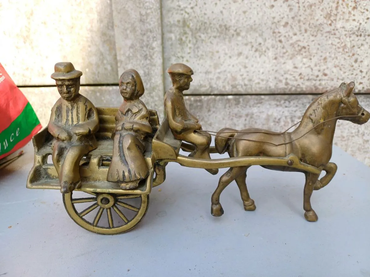 Antique Solid Brass John Wayne Style Ornament - Image 1