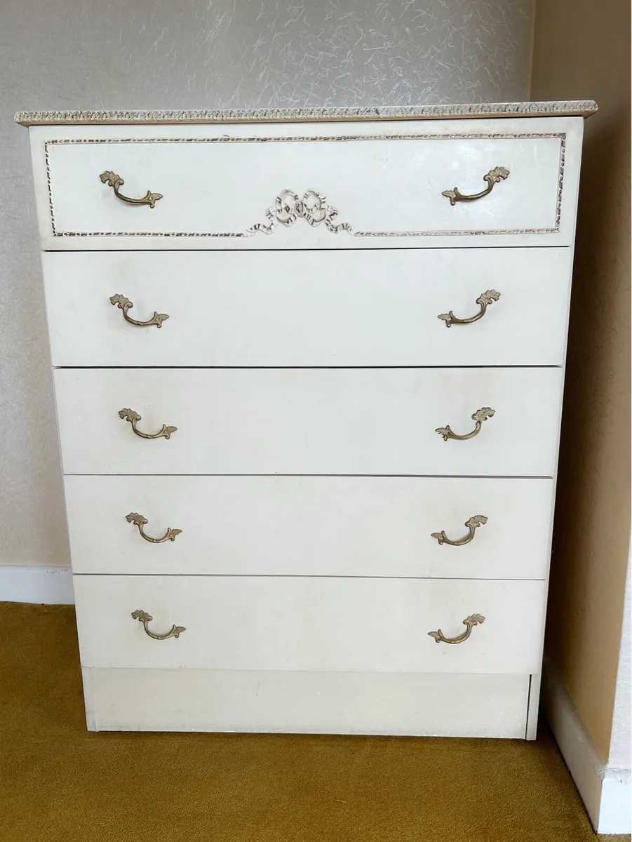Vintage Bed Set, Drawers & Shelves - Must Go! - Image 3