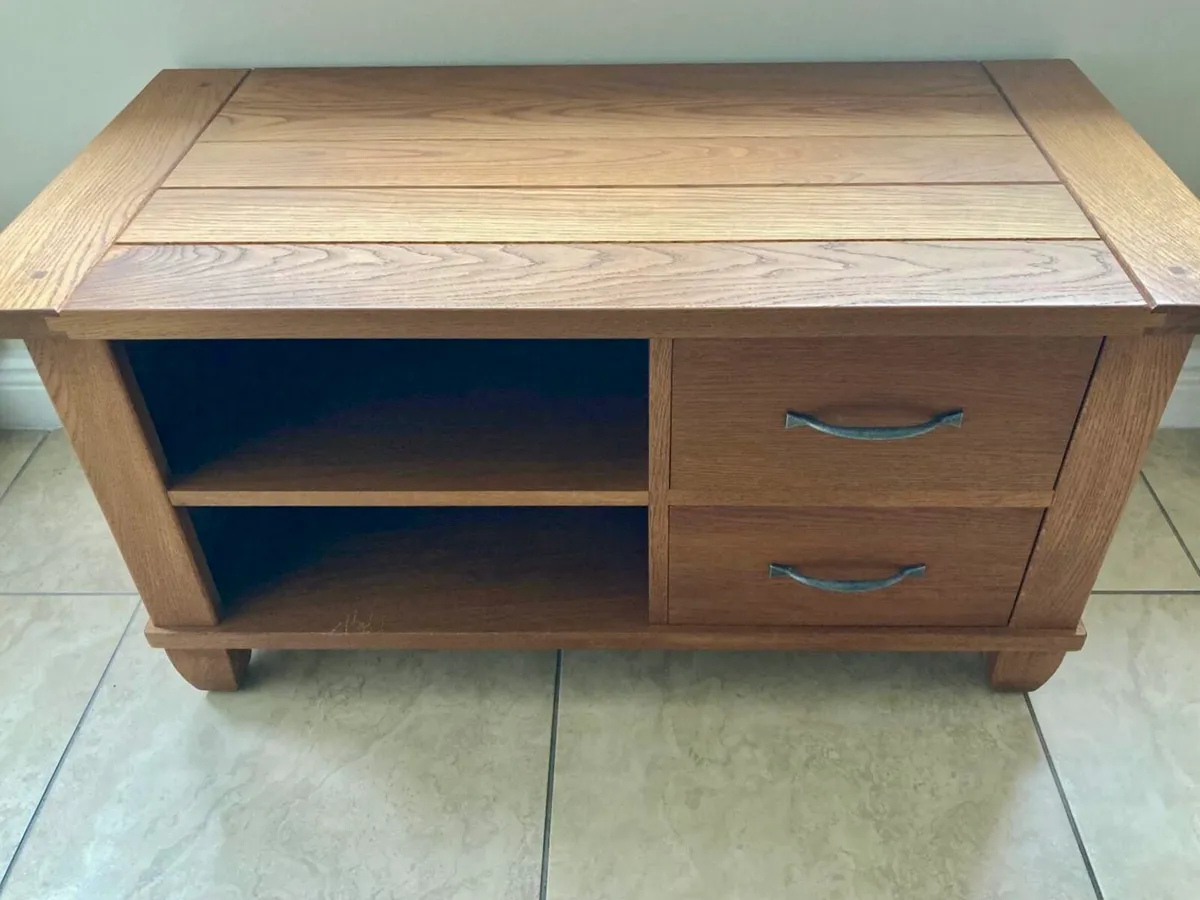 Solid Oak TV Unit - Image 1