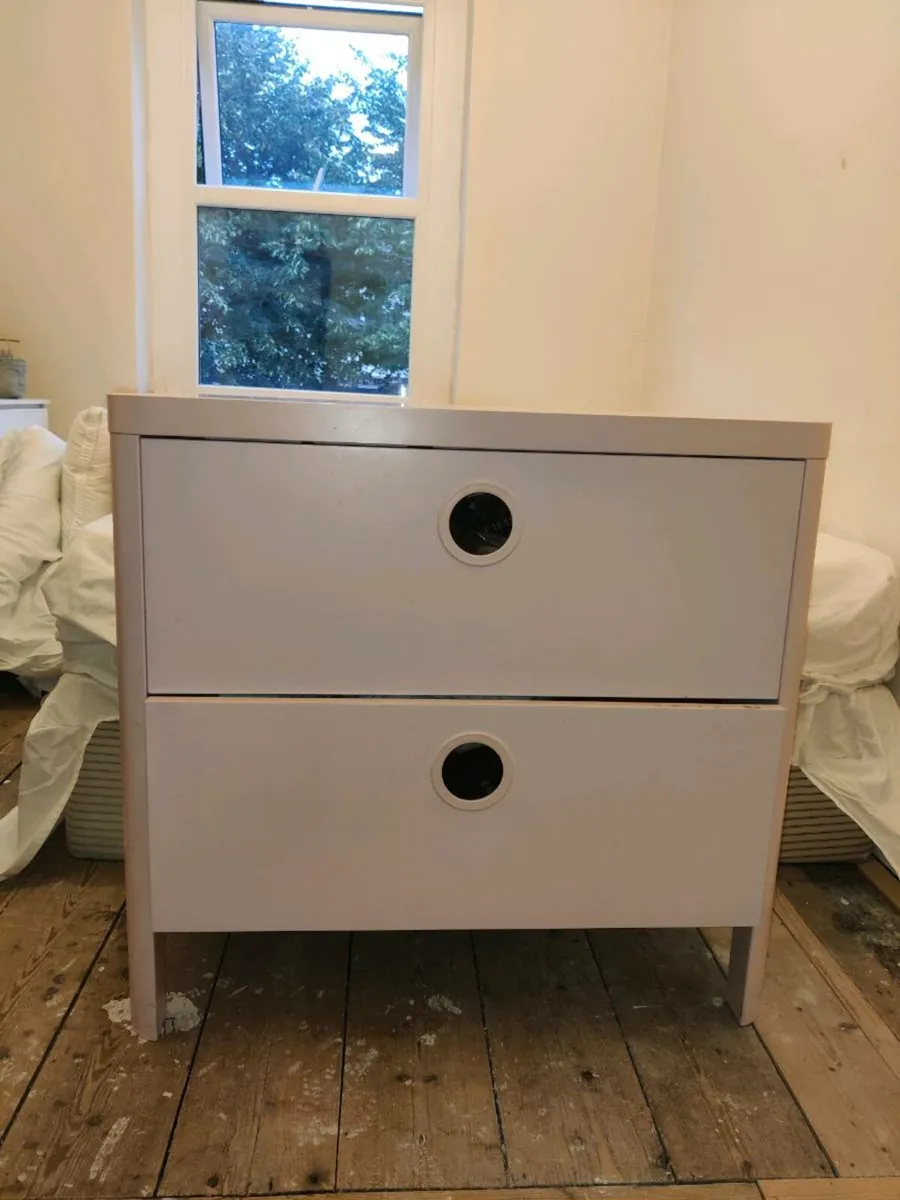 Baby pink retro chest of drawers