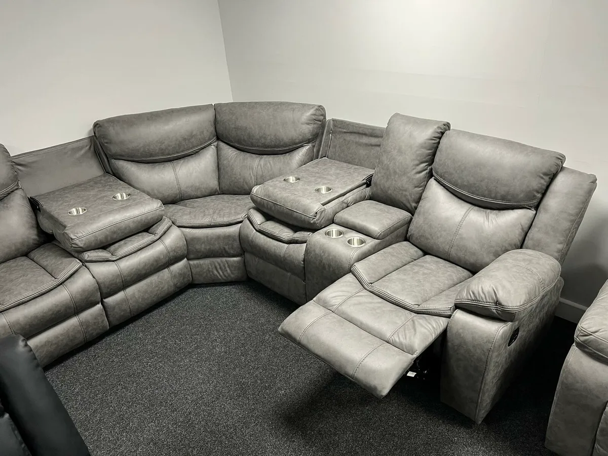 Varlie Dark Grey Technology Fabric Manual Recliner - Image 2