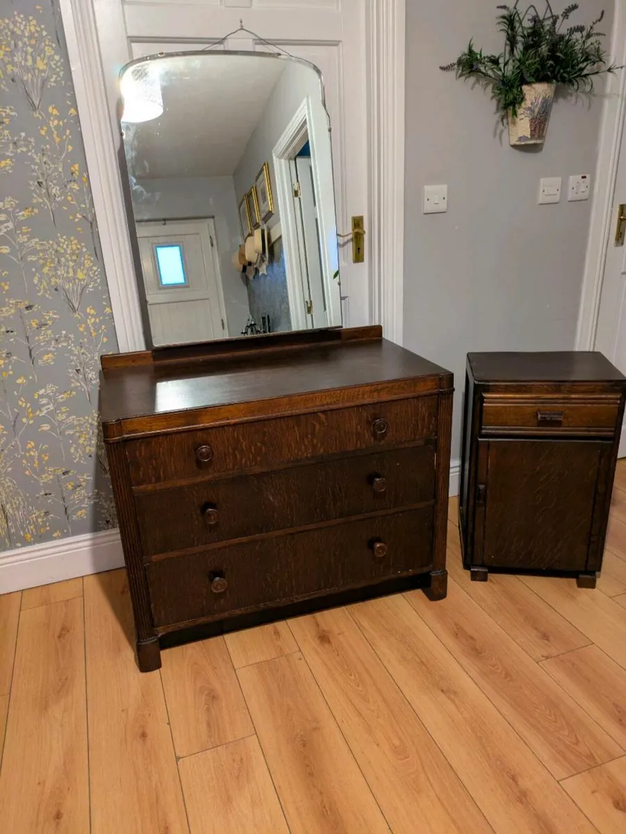 Vintage dressing table and bedside locker in - Image 1
