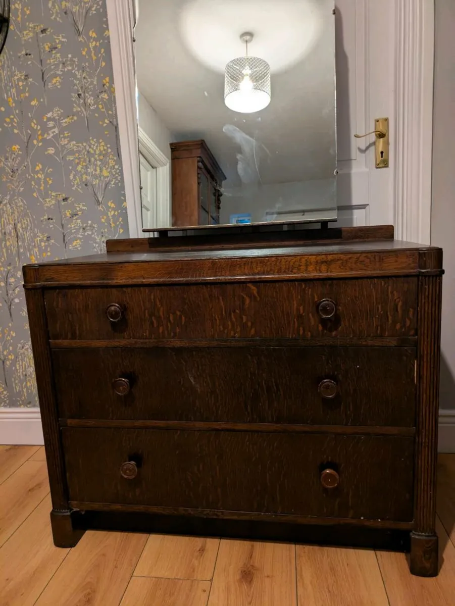 Vintage dressing table and bedside locker in - Image 3