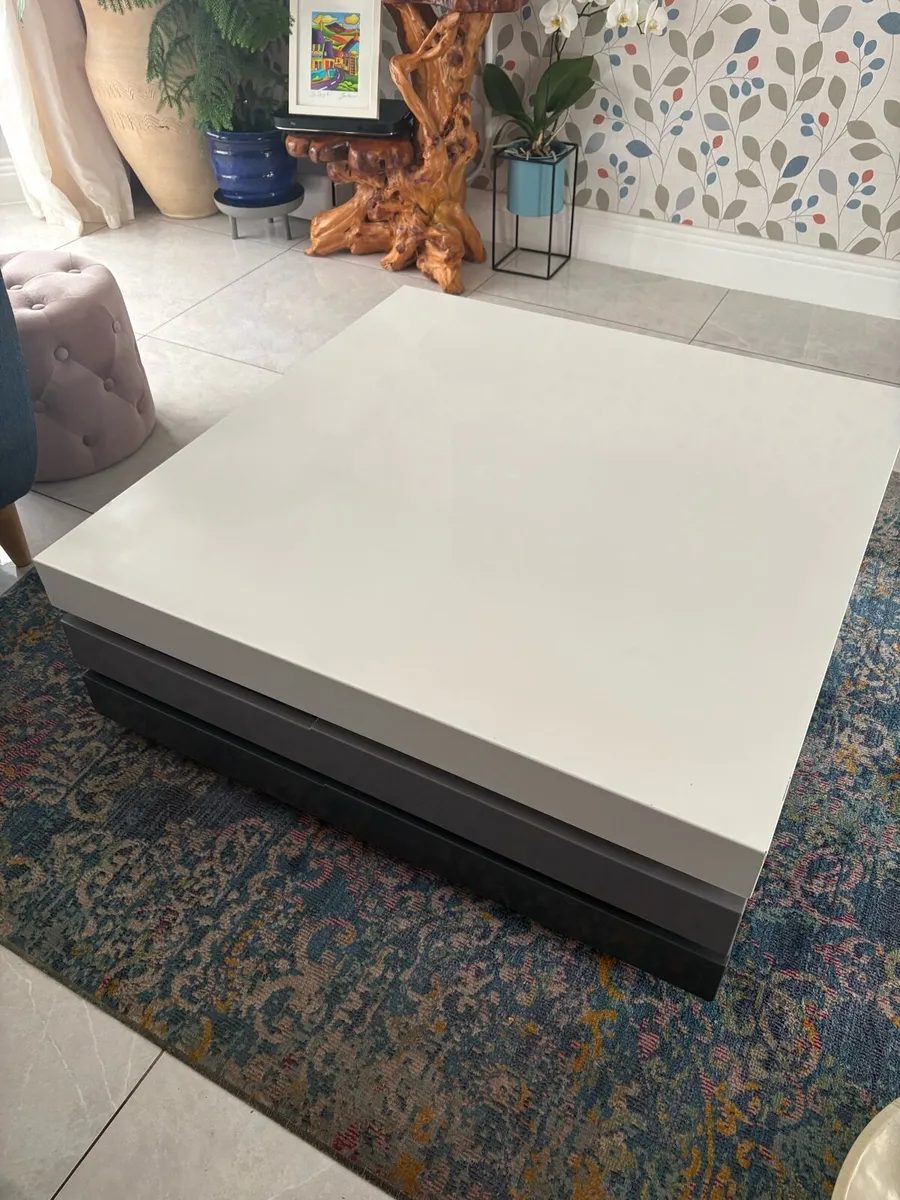Three Tier Modern Swivel Coffee Table - Image 1