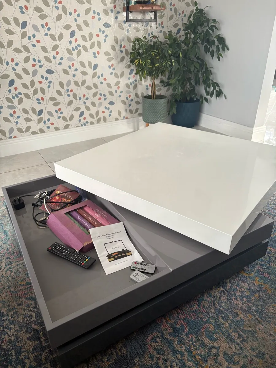 Three Tier Modern Swivel Coffee Table - Image 3