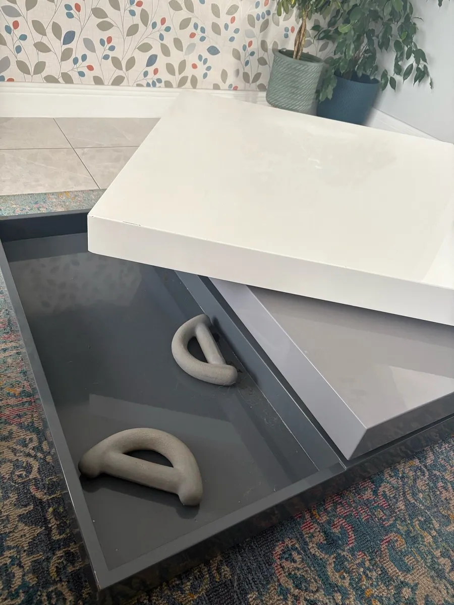 Three Tier Modern Swivel Coffee Table - Image 4