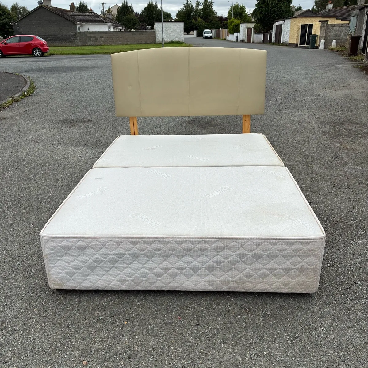 Double Respa Base & Leather Headboard - Image 3