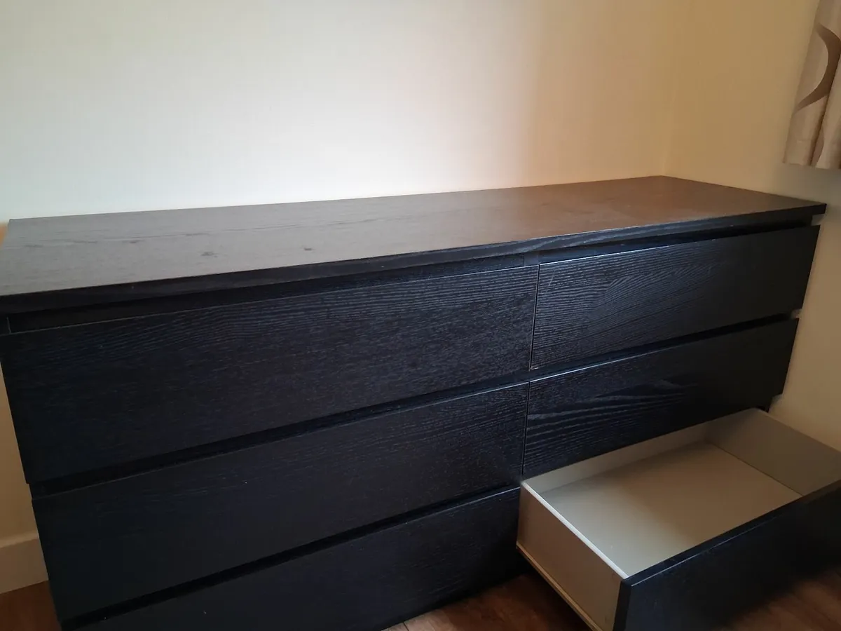 Wardrobe, Chest Drawers, Fireplace Oak Surround, - Image 2