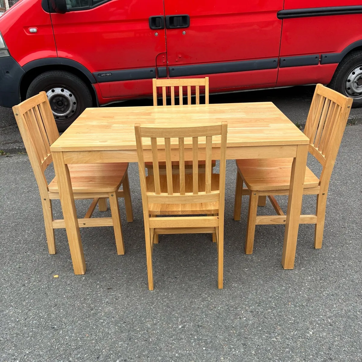 Solid Pjne Table & 4 Chairs - Image 1