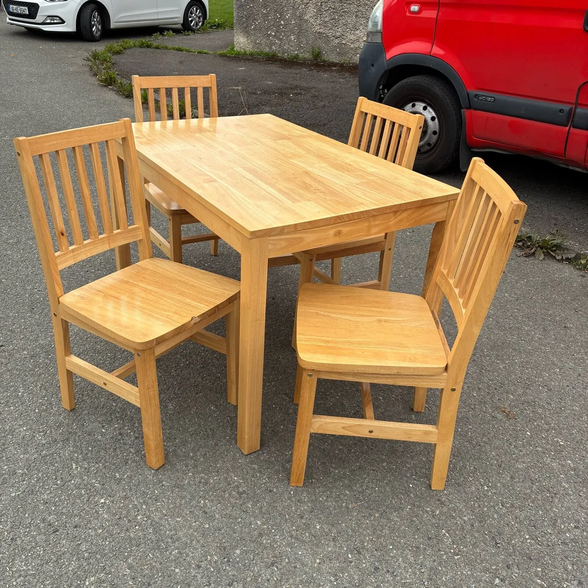 Solid Pjne Table & 4 Chairs - Image 2
