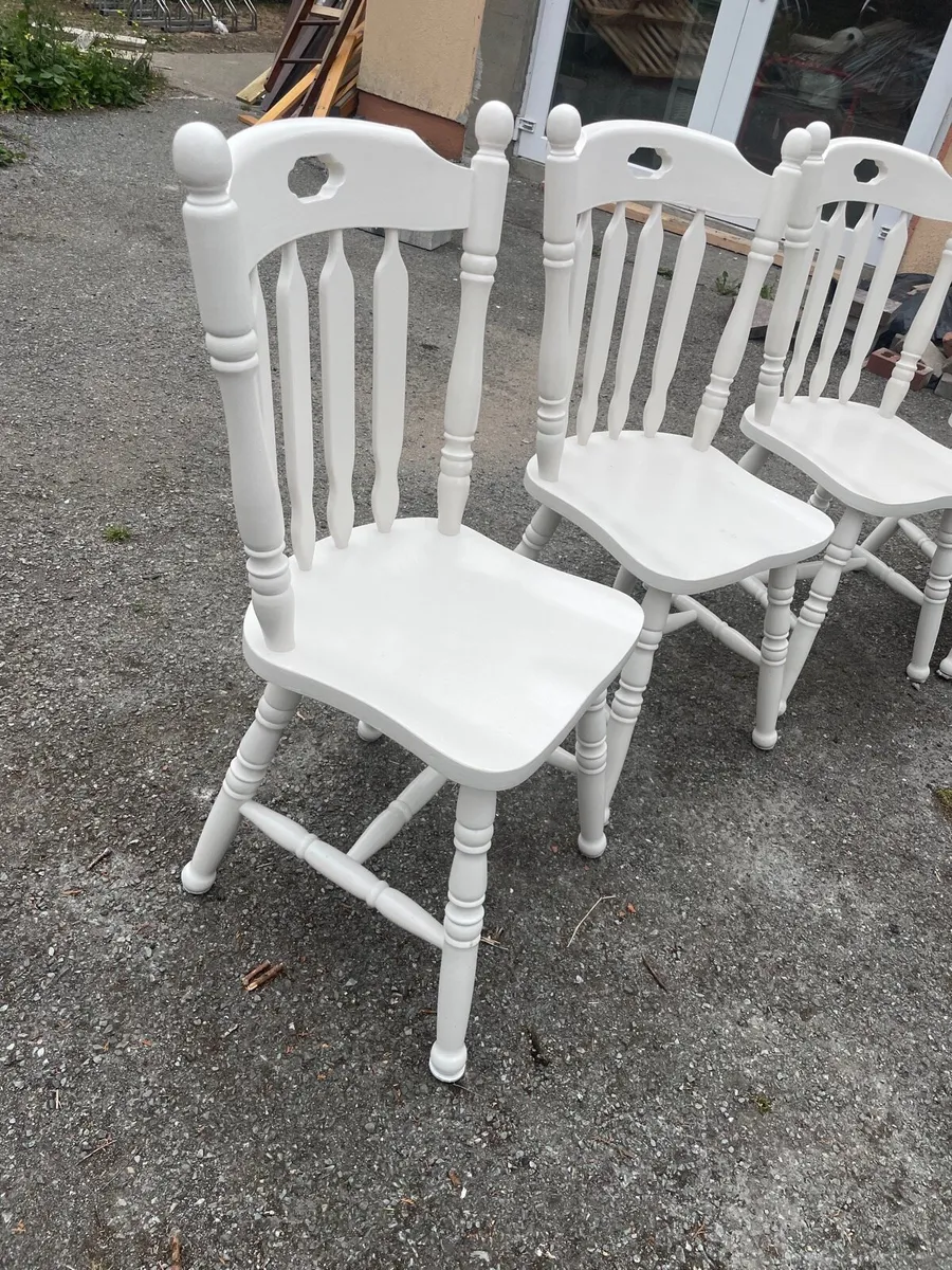 4 wooden kitchen chairs - Image 2